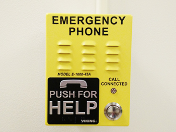 Yellow emergency call box