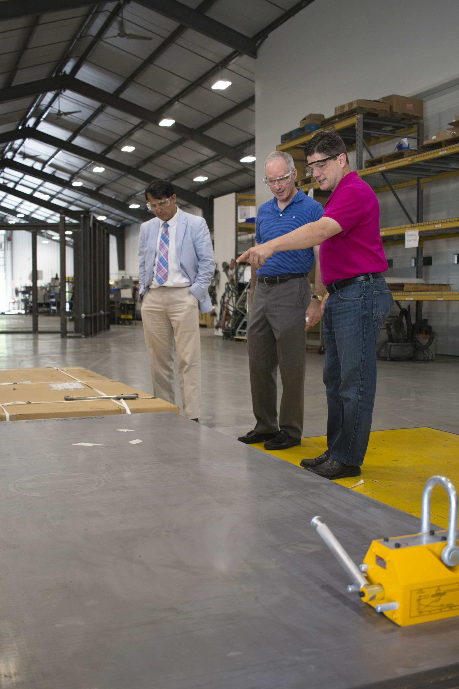 Joel Brock from CHESS visits ADC in Lansing, NY to see the assembly of the hutches. 