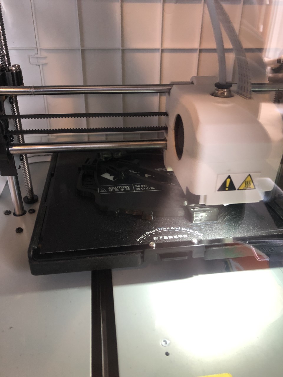 Carter Bagnell's 3D printer in action