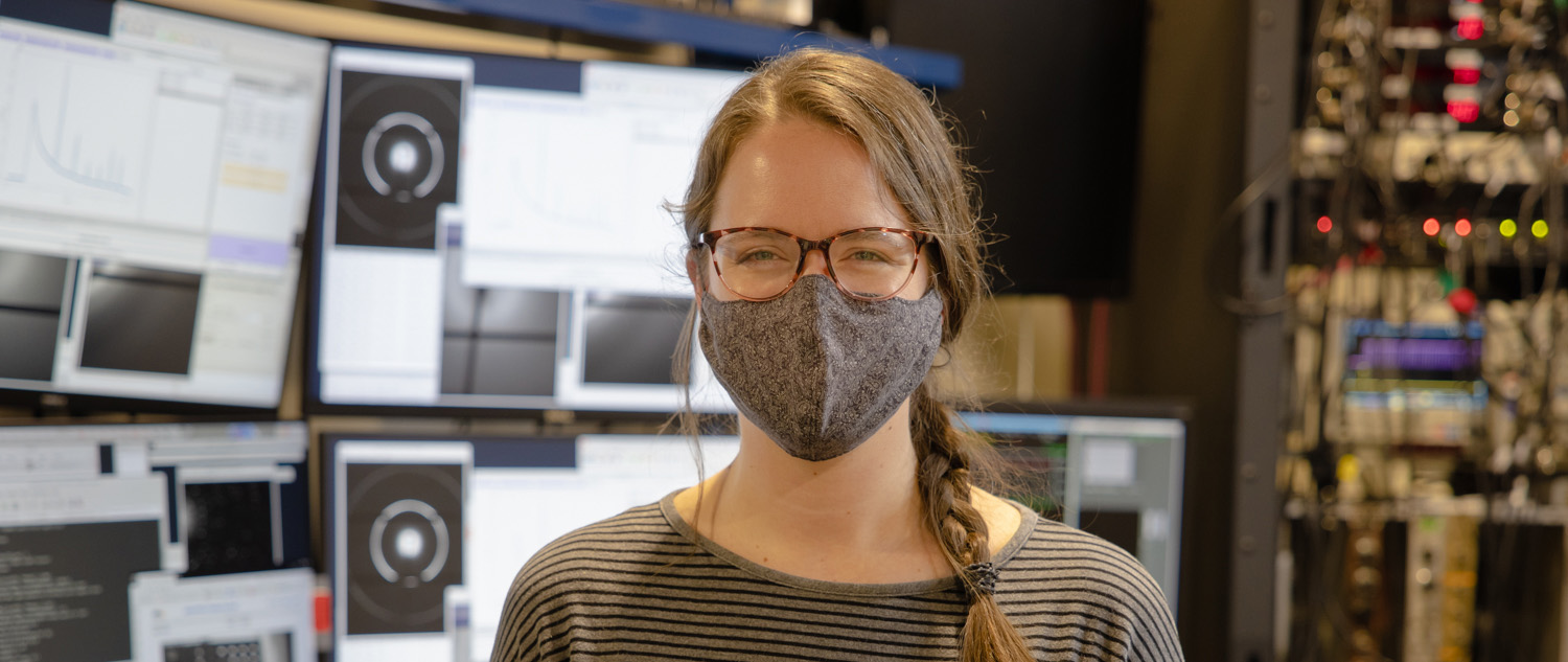 a portrait of Louisa Smieska at the Functional Materials Beamline