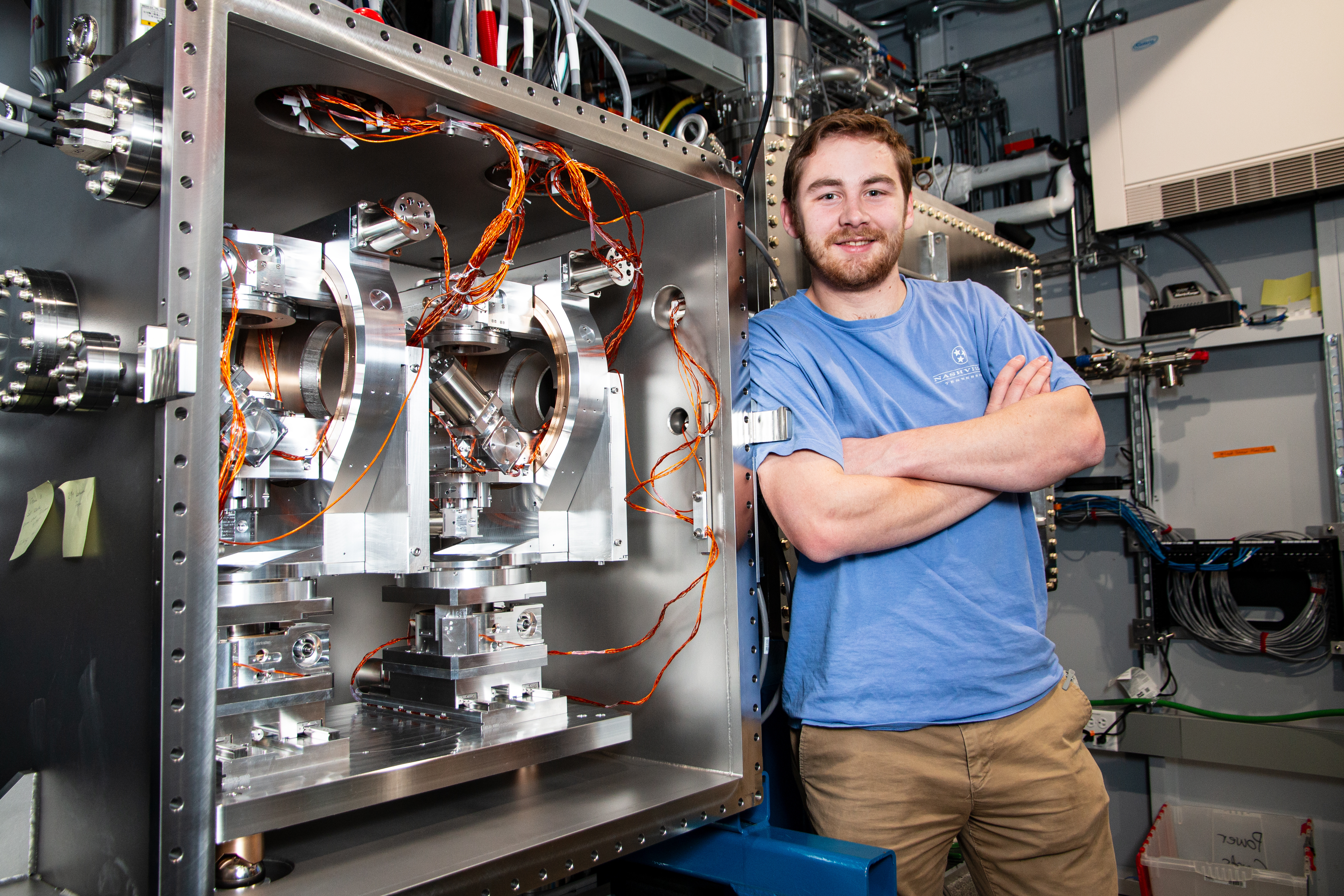 Kyle in front of HMF phaseplate system