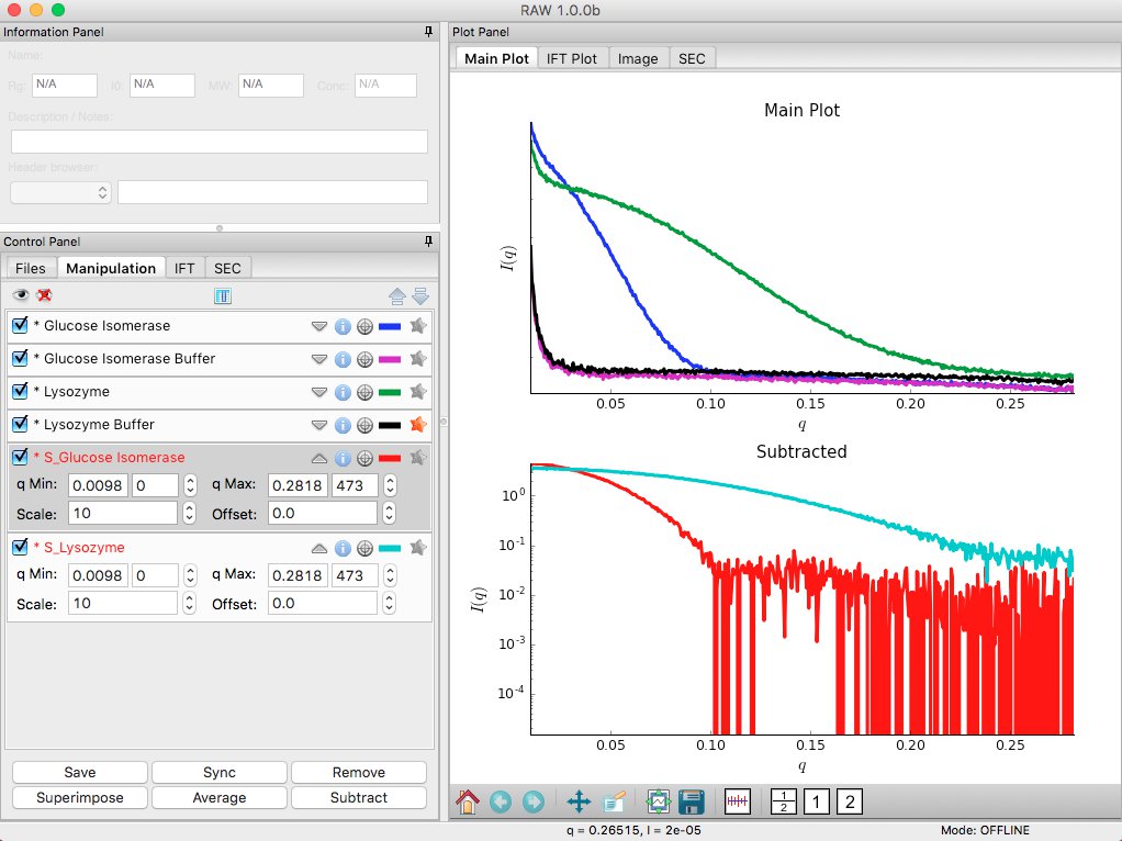 Screenshot of BioXTAS RAW