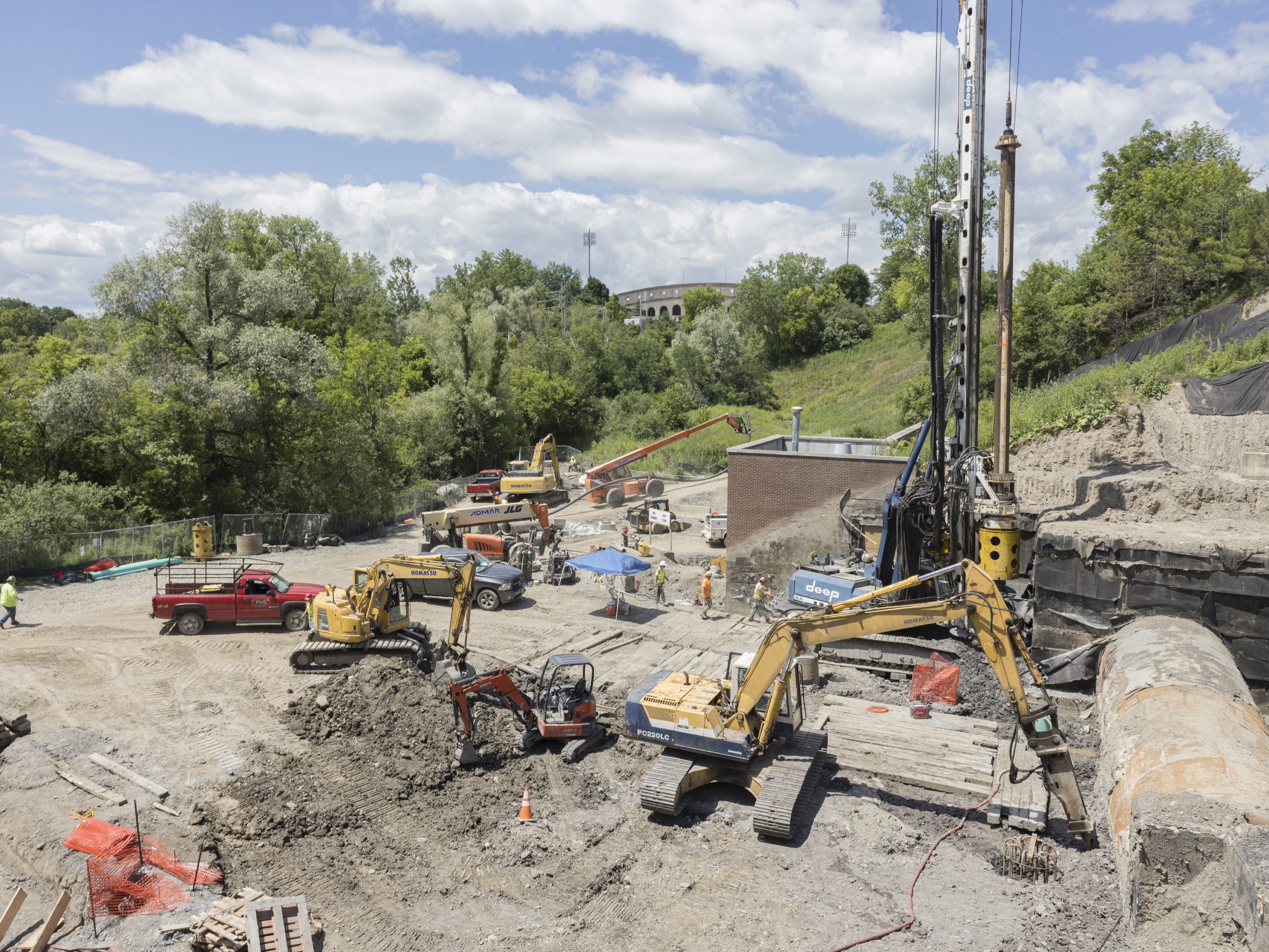 image of construction of the New Experimental Hall