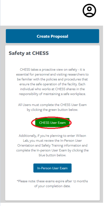 CHESS User Exam