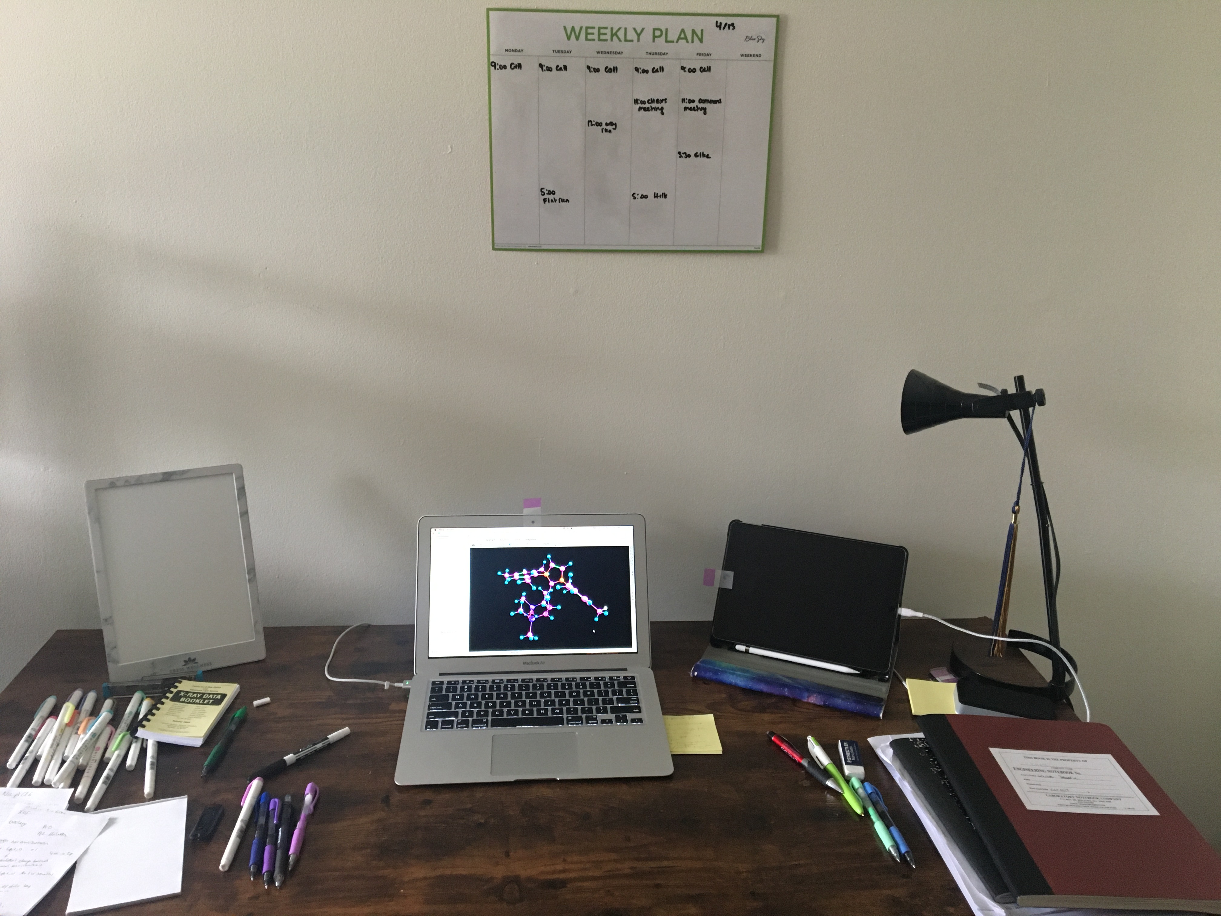 Louise's workstation at home