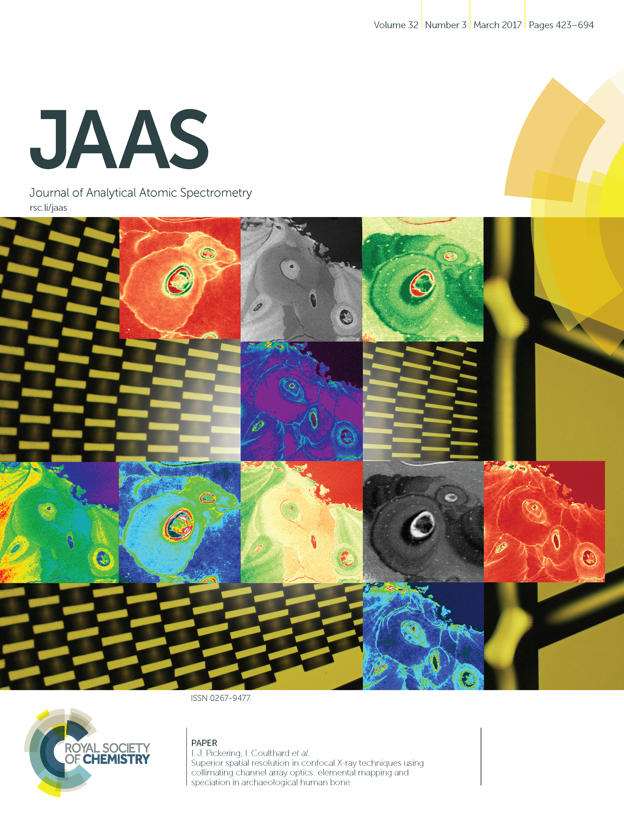 Cover of Journal of Analytical Atomic Spectrometry, 2017, Issue 3