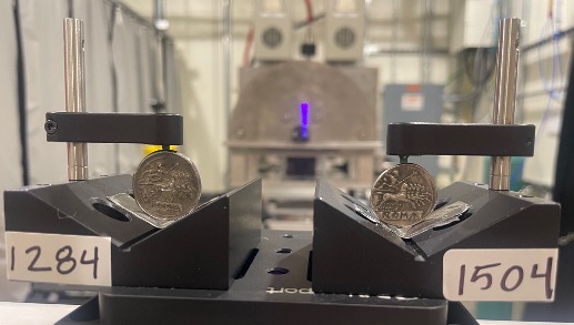 Two ancient Roman coins in the 1A3 beamline at CHESS