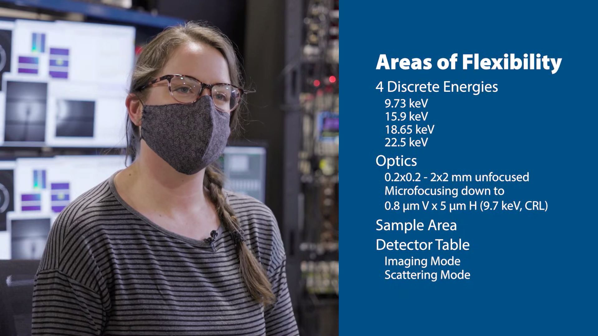 Louisa Smieska describes the capabilities of the Functional Materials Beamline