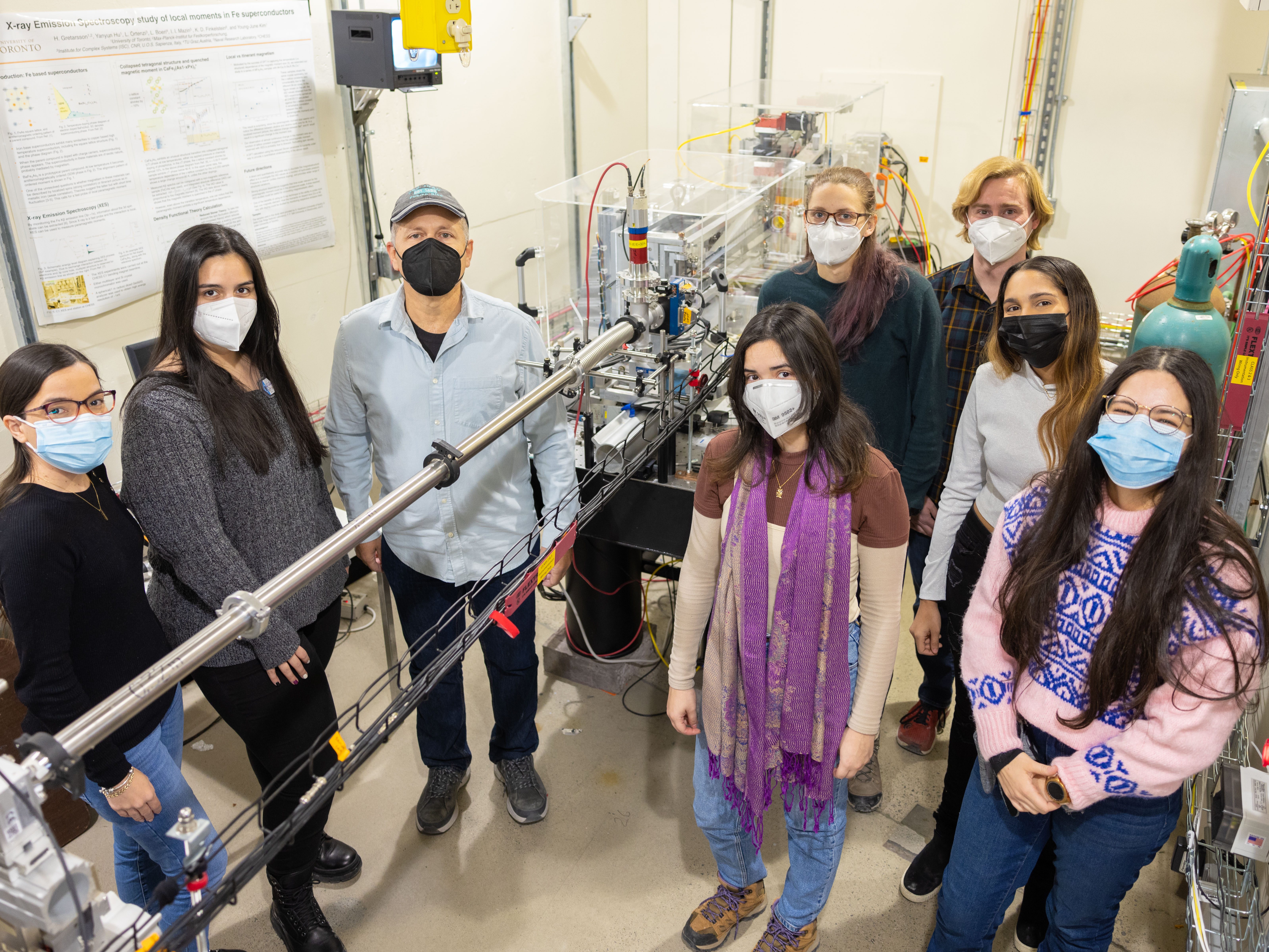image of a group of students at a beamline