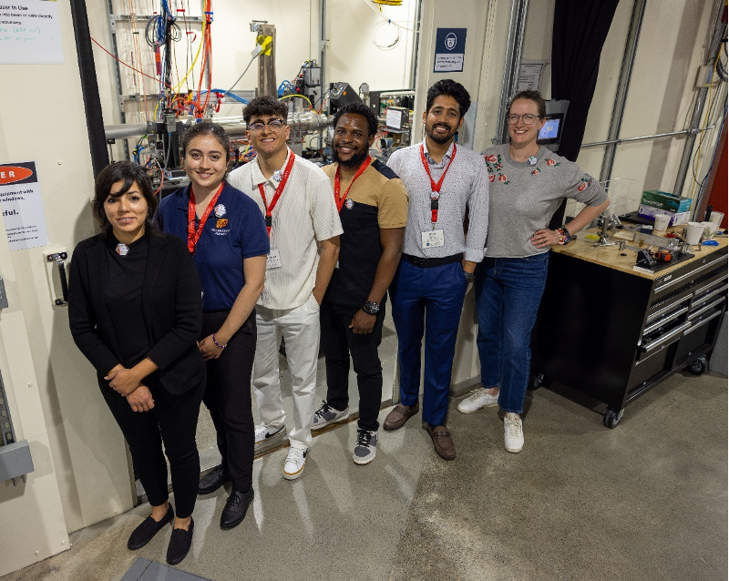 HEXT participants pose in front of the FMB hutch at CHESS