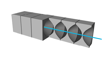  A stack of compound refractive lens.