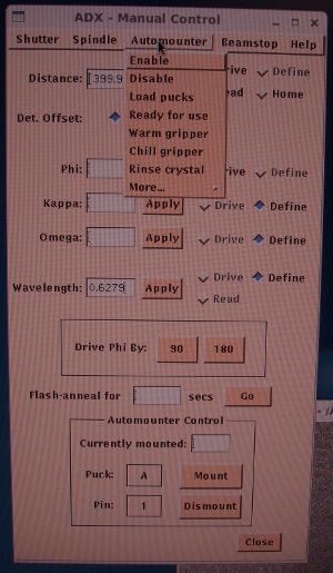 ADX Manual Control panel