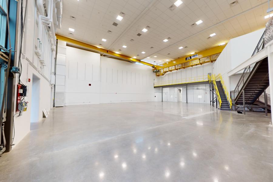 An Image of the inside of a brand new experimental hall.