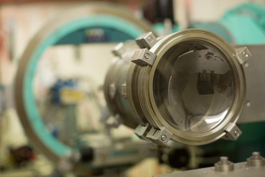 Research equipment at the Cornell High-Energy Synchrotron Source (CHESS).