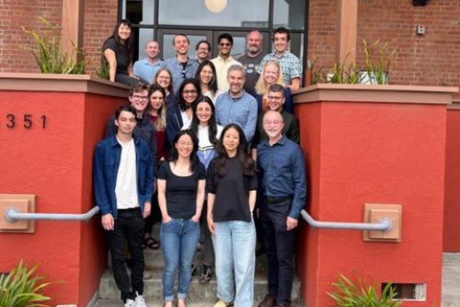 Members of the project team that gathered at Astera Institute on June 24, 2025. Nozomi Ando is front row, second from the right; Stephen Meisburger is back row, third from the left.