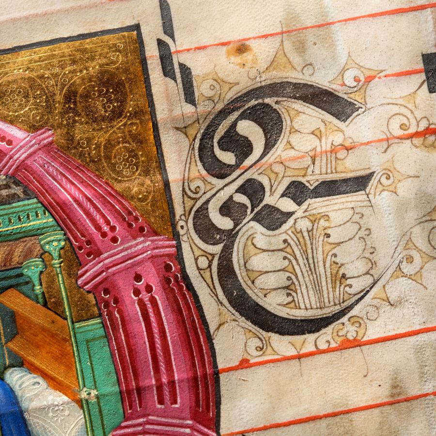 detail of a manuscript page from Cornell University Library’s Division of Rare and Manuscript Collections