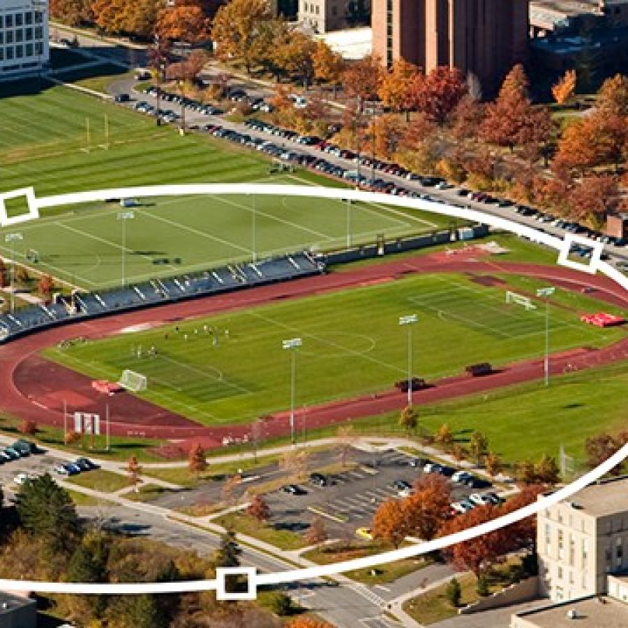 Aerial view of the CHESS ring