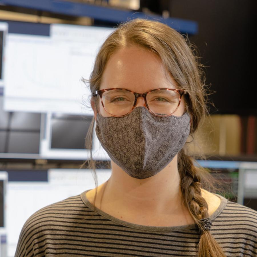 a portrait of Louisa Smieska at the Functional Materials Beamline