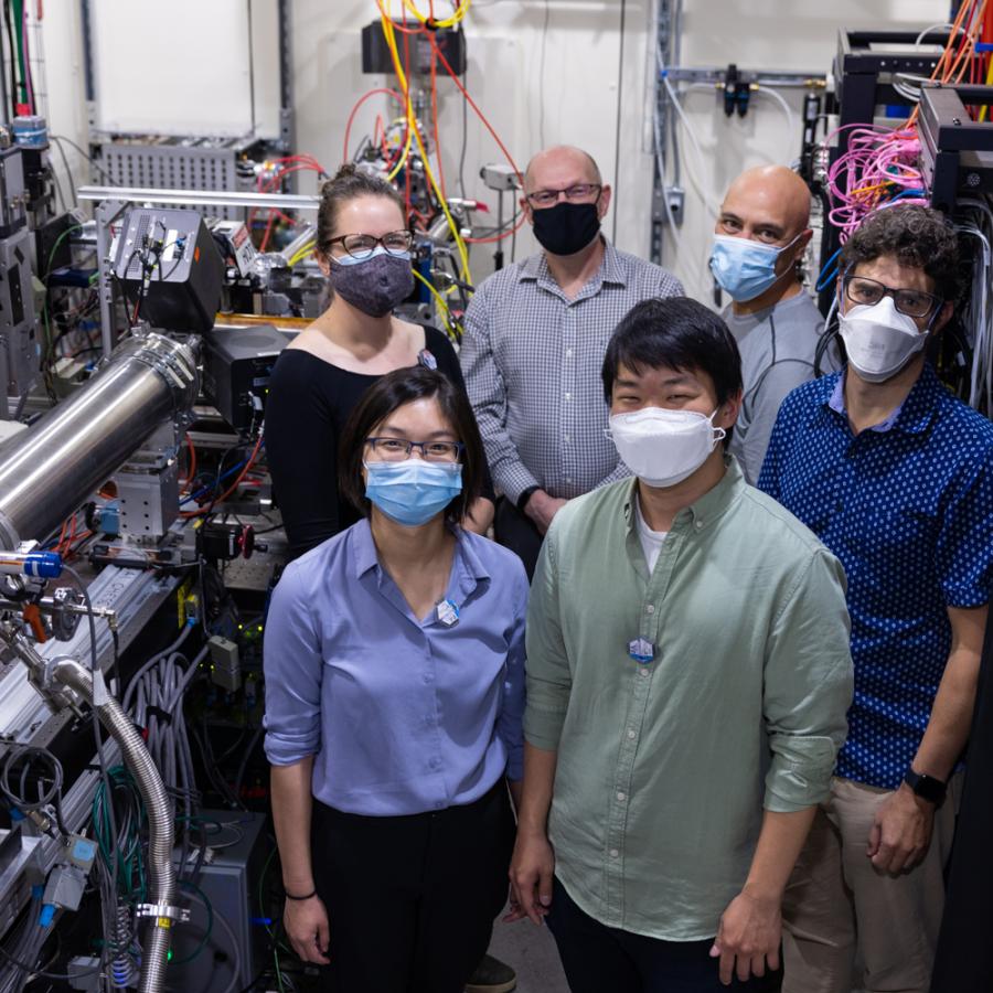 Image of researchers at the Functional Materials Beamline