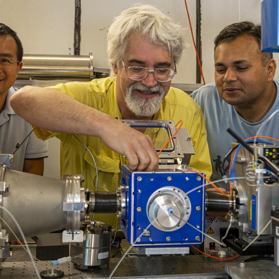 Image of people working at a beamline.