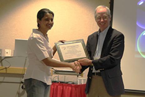 Joel Brock presenting CHESS Student Research Paper Prize