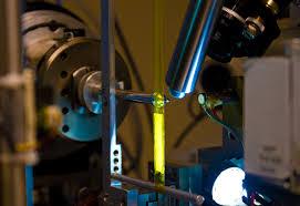 Image of a sample in a beamline.