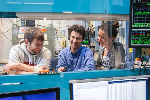 scientist with students