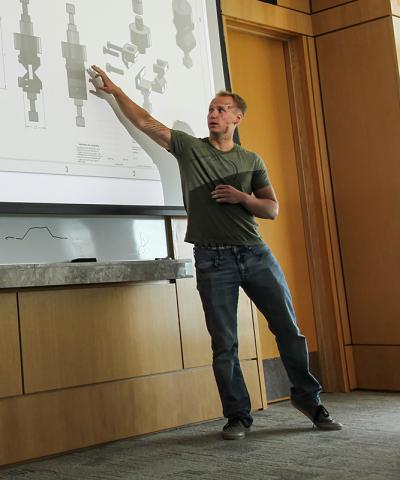 image of Jacob Frazey giving a presentation