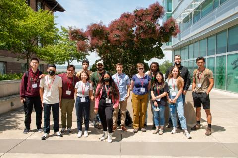 Image of a group of students standing outside