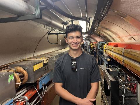 Caleb Simons in tunnel