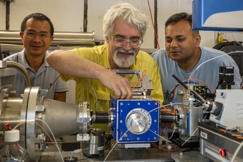 Image of people working at a beamline.