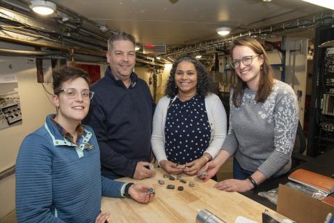 grant team at the beam line