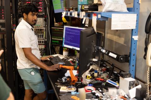Amlan Das at CHESS beamline