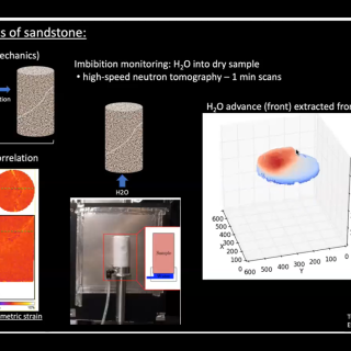 Stephen Hall of Lund University, Sweden during his presentation: Exploring the mechanics of geomaterials across scales with x-rays and neutrons