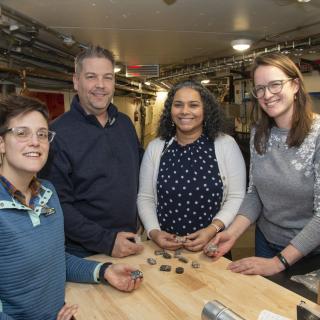 grant team at the beam line