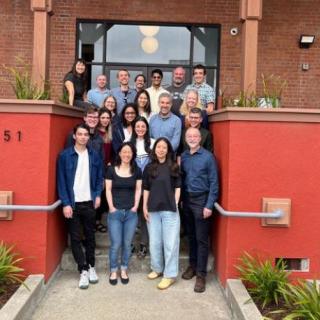 Members of the project team that gathered at Astera Institute on June 24, 2025. Nozomi Ando is front row, second from the right; Stephen Meisburger is back row, third from the left.