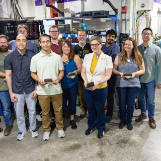 group of researchers at CHESS beamline