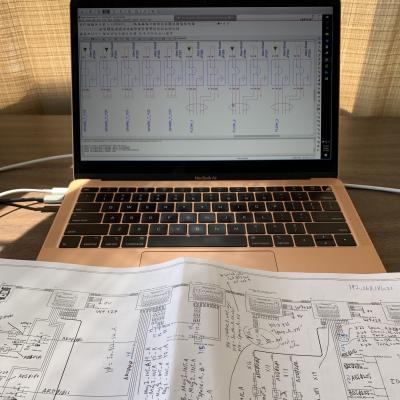 Working from home laptop setup