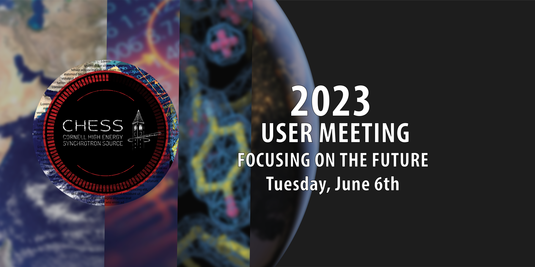Banner with the text "2023 User Meeting: Focusing on the Future Tuesday June 6th"