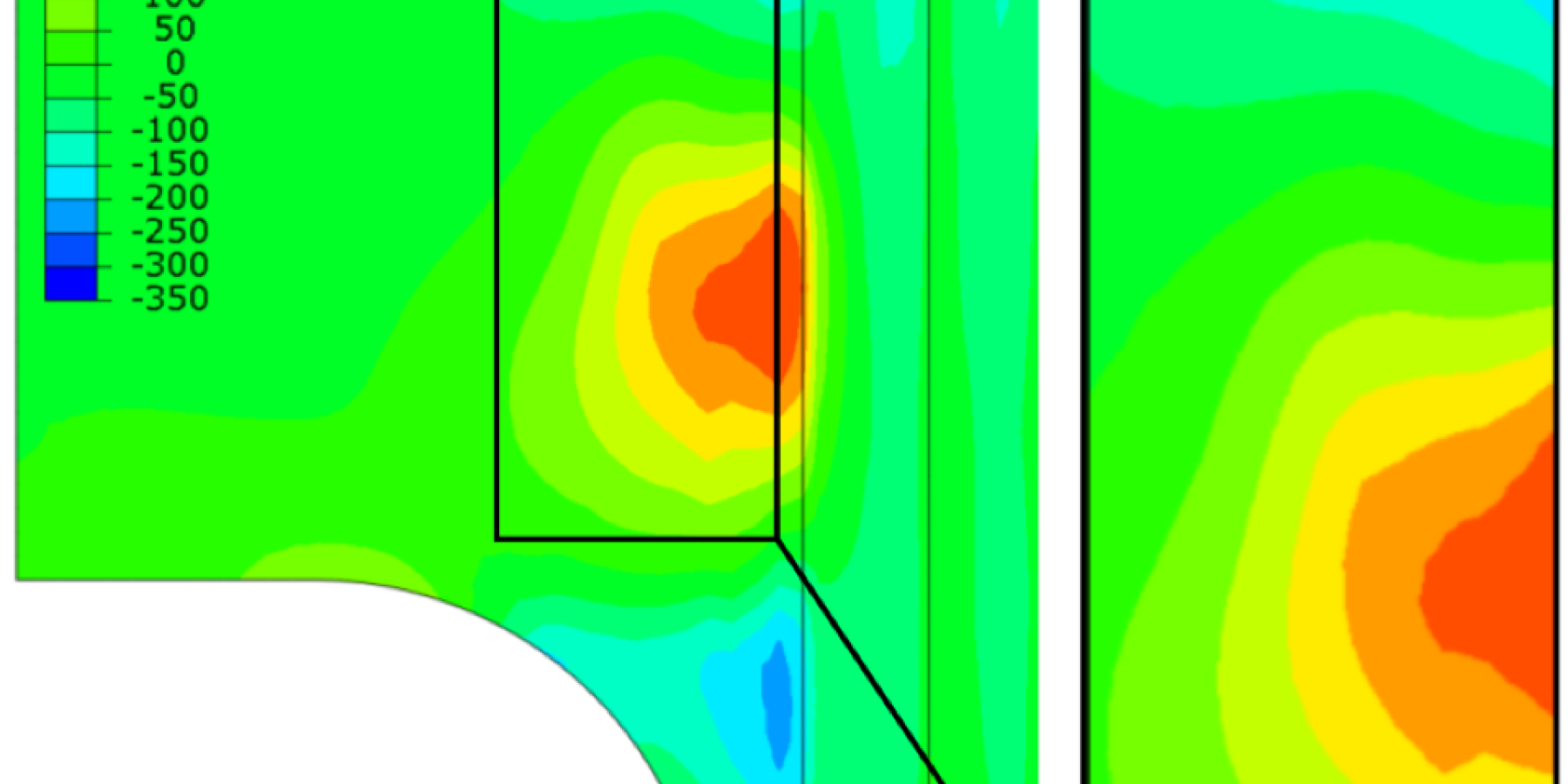 Using a white beam and Energy Dispersive Diffraction (EDD) a specimen developed by Caterpillar Inc.  was examined for validating a lap welding model.